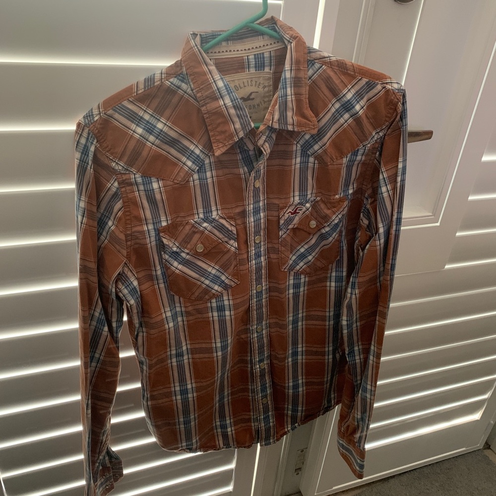 Hollister Plaid Dudes Woven button down